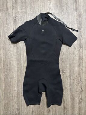 Body Glove Mens Size M Shorty Wetsuit Black Neoprene Surf Swim Diving Springsuit